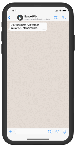 Chat do App Whatsap com conversa
